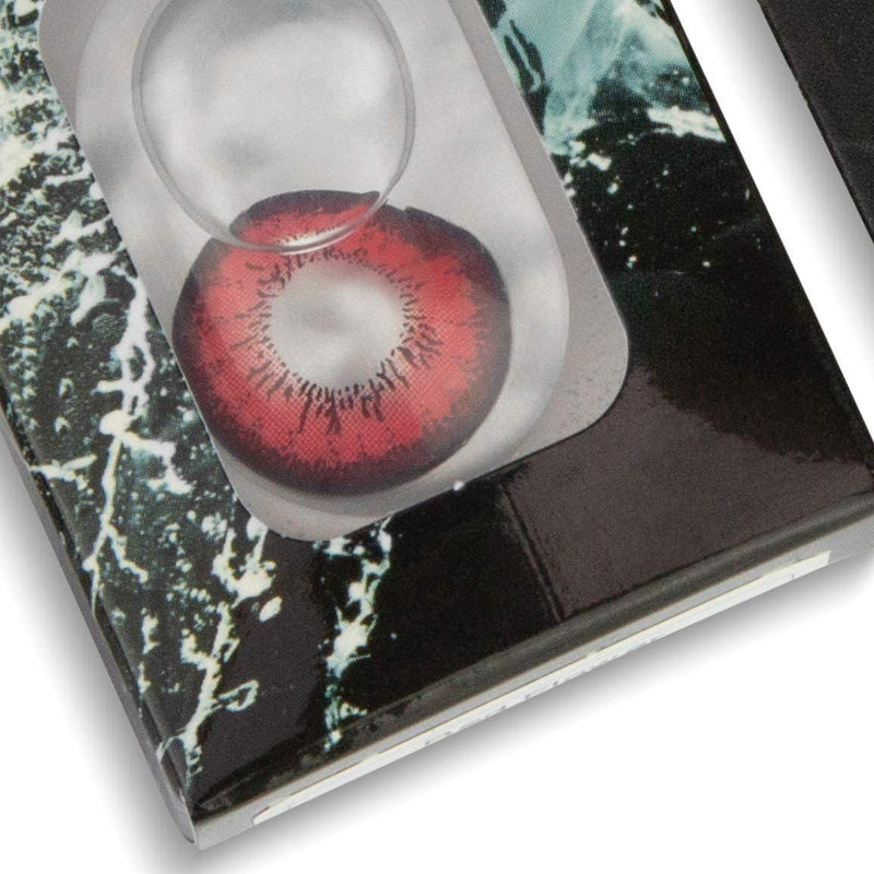 Red Crazy Fun contact lenses 'Red Flower' without strength with free lens case - top quality for carnival, carnival and Halloween 2024 0.0 diopters 8.6 millimeters 14.00 millimeters 2.0 - NewNest Australia