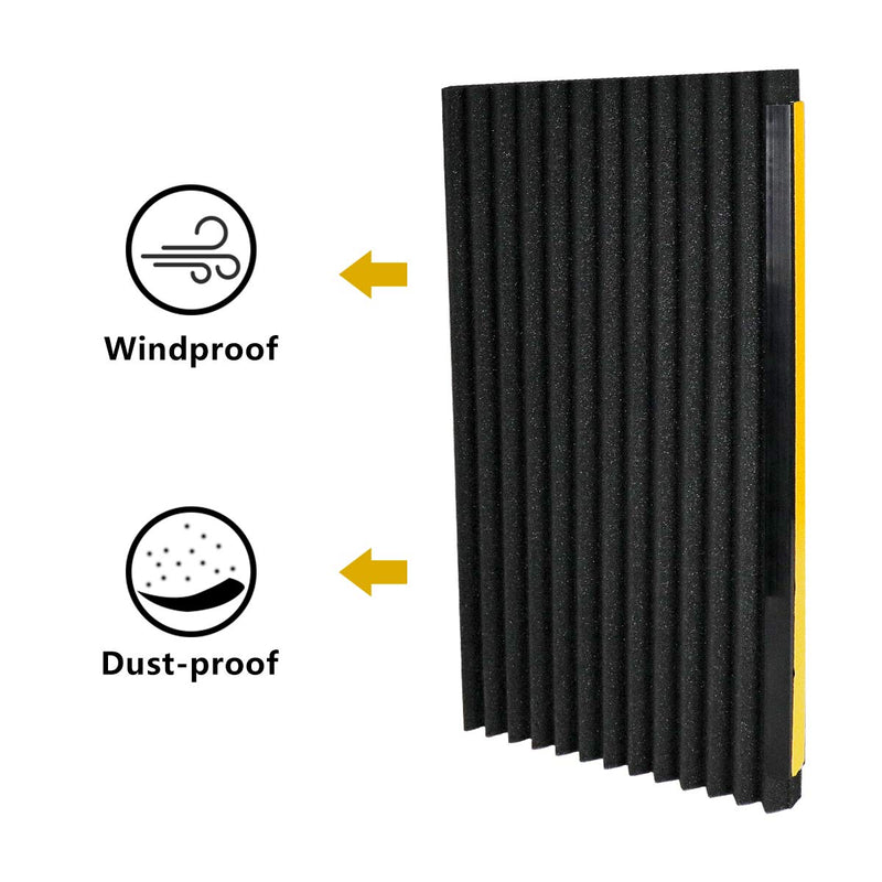 LBG Products Window Air Conditioner Foam Insulation Panels,AC Side Insulating Panel Kit,2 Pack,Black, 17in High x 9in Wide x 7/8in Thick Black - NewNest Australia