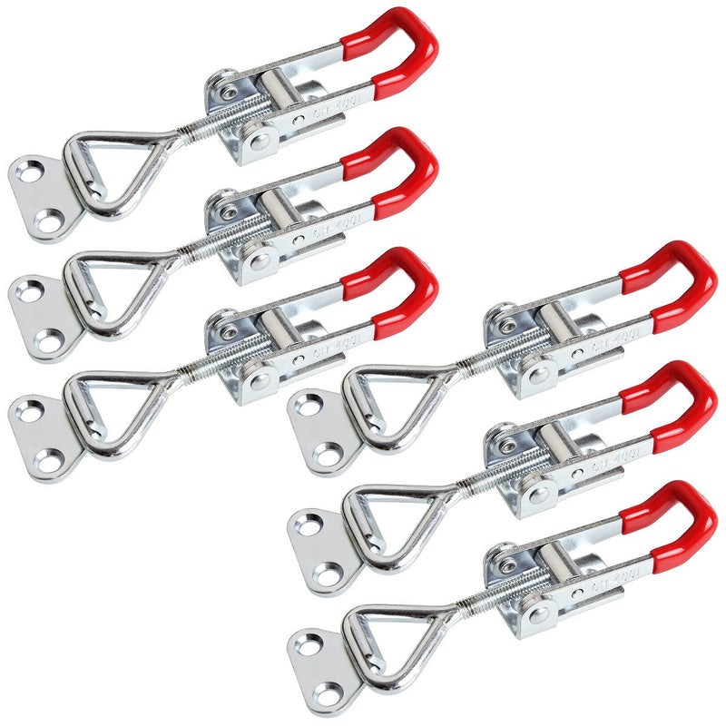 Eliseo Adjustable Toggle Clamp, 6Pack 360lbs Holding Capacity Heavy Duty 4001 Style Toggle Latch Hasp Clamp for Door, Box Case Trunk, Smoker Lid, Jig. Quick Release Pull Latch, Sturdy Metal Draw Latch - NewNest Australia