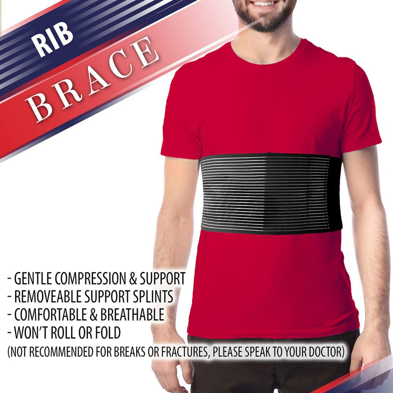 Chest Binder Rib Brace – Rib Belt to Reduce Rib Cage Pain. Chest Compression Support for Rib Muscle Injuries, Bruised Ribs or Rib Flare. Breathable Chest Wrap Breast Binder for Women or Men (Small/Med) S/M (25" to 36") - NewNest Australia