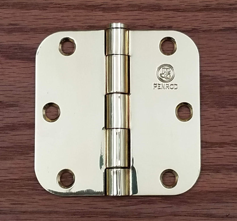 Solid Brass Door Hinges 3.5 Inch with 5/8 Inch Radius, Highly Rust Resistant, 2 Pack - NewNest Australia