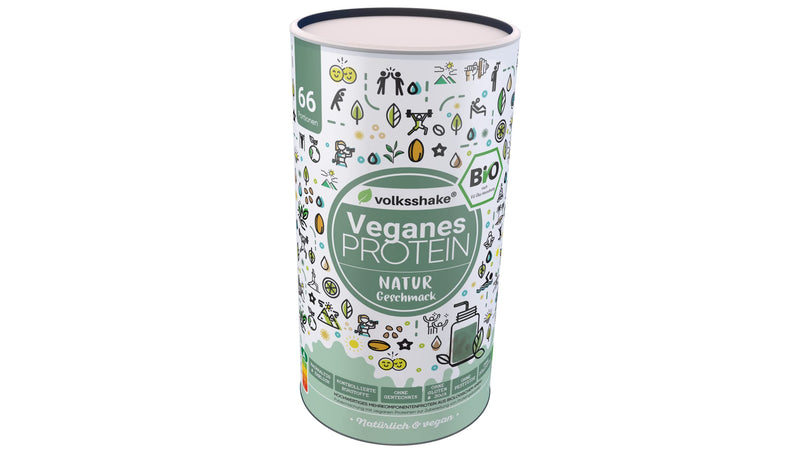 ORGANIC protein vegan | DE-ÖKO-006 | 10 plant-based protein sources | Without sweeteners | Without soy & gluten | Premium quality from Lake Constance | Made in Germany (1000g, natural) - NewNest Australia