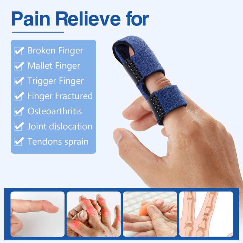 Echify Finger Splints - Pack Of 2 Improved Finger Support Snap Finger Splint Finger Protection With Full Coverage Finger Bandage Finger Support For Arthritis & Broken Immobilization - NewNest Australia
