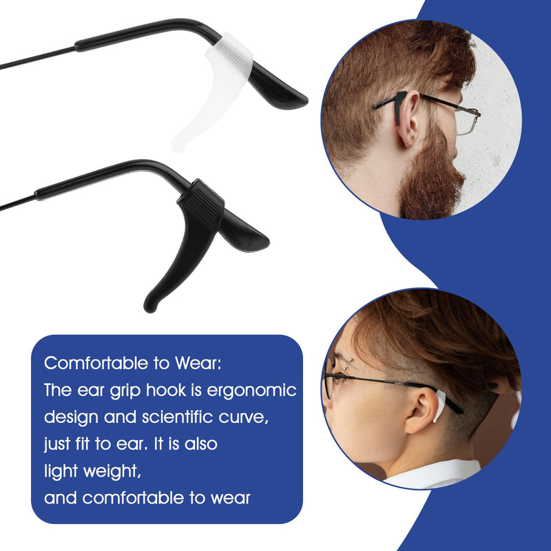 WLLHYF 16 Pairs Silicone Glasses Ear Cushions Non-Slip Ear Hook Holder Glasses Temple Set Soft Sunglasses Holder Comfortable Ear Hooks Glasses Accessories - NewNest Australia