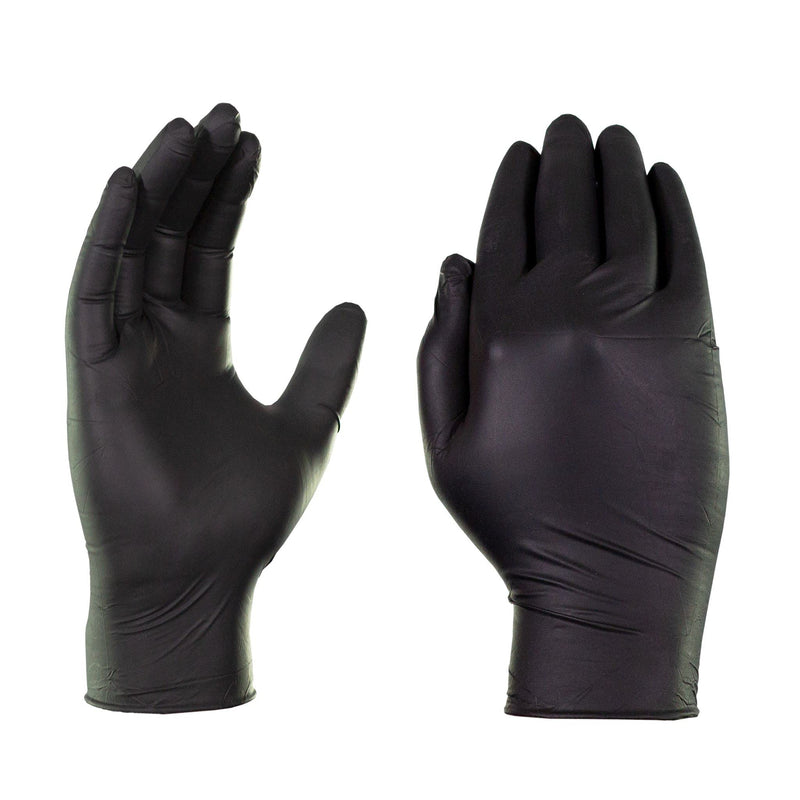 AMMEX GLOVEWORKS Industrial Black Nitrile Gloves, Box of 100, 5 Mil, Size Large, Latex Free, Powder Free, Textured, Disposable, Food Safe, GPNB46100-BX - NewNest Australia