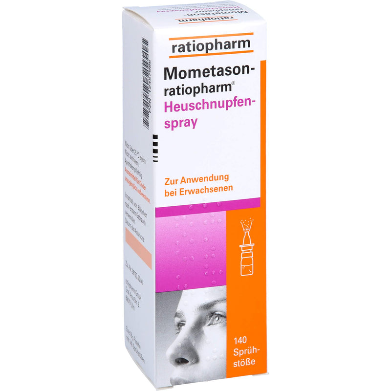 Mometason-ratiopharm® hay fever spray 50 micrograms/spray nasal spray, suspension: for the treatment of symptoms of seasonal allergic rhinitis, 140 puffs 18 g (pack of 1) - NewNest Australia