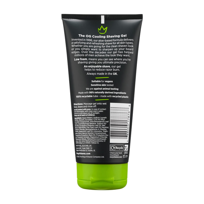 King of Shaves Cooling Aloe Vera Shaving Gel for Men 175ml DUO PACK 150 ml (pack of 2) - NewNest Australia
