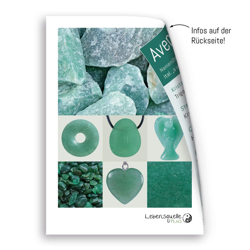 Lebensquelle Plus Aventurine, Green Gemstone Donut | Ø 30 mm pendant - NewNest Australia