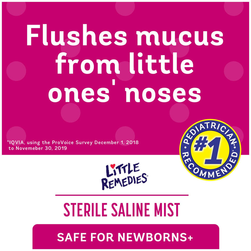 Little Remedies Sterile Saline Nasal Mist, Safe for Newborns, 3 fl oz 3 Fl Oz (Pack of 1) - NewNest Australia
