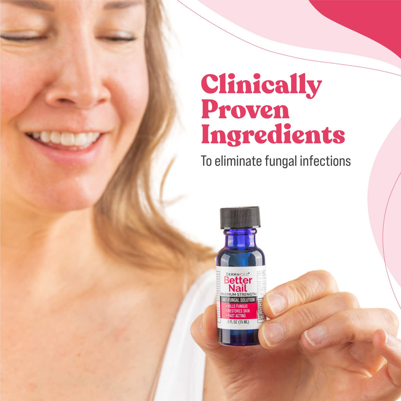 Better Nail - Maximum Strength 25% Solution for Anti Fungal Nail Support | Nail Restoring Solution for Toenail & Fingernail Fungus | .5oz or 15ml - NewNest Australia