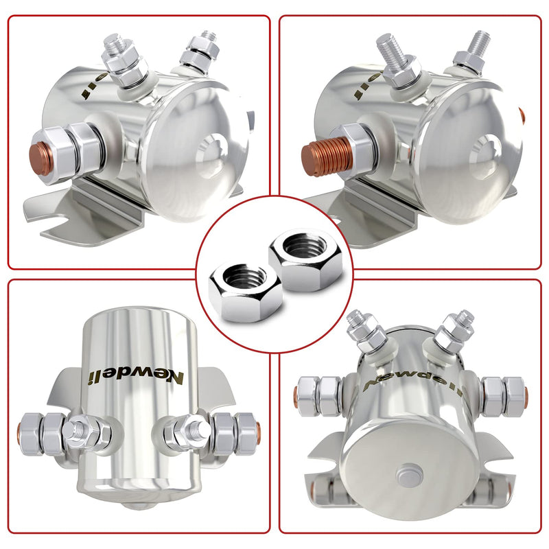 Newdeli Max 300A Continuous Duty Solenoid Relay Nickel-Plating for Golf Carts, Winch, Marine in Rush 12VDC MAX 300A-12V - NewNest Australia