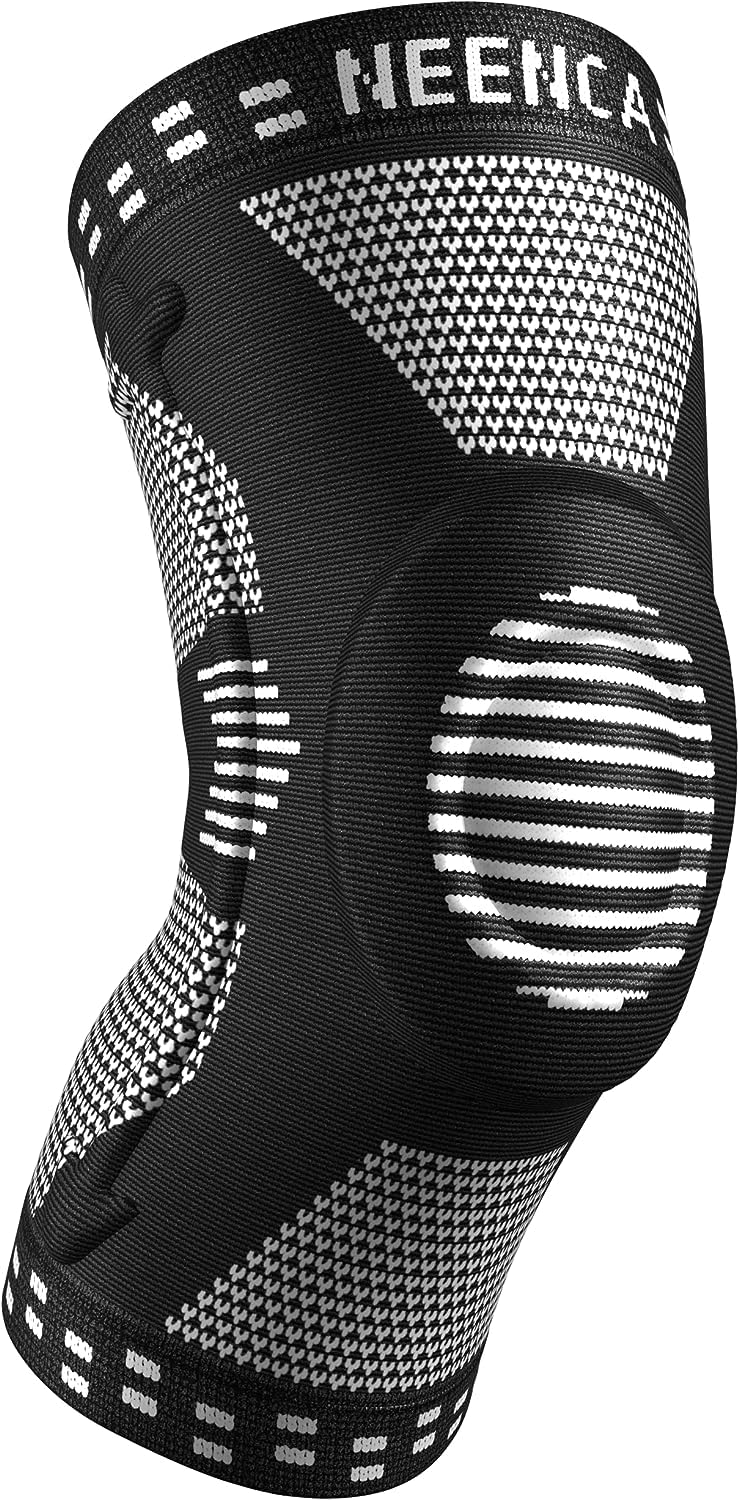 NEENCA Knee Support, Compressed Knee Brace with Patella Gel Pads & Spring Side Stabilizers, Medical Knee Pads for Running, Meniscus Tear, Arthritis, Joint Pain Relief, ACL, Recovery Black L - NewNest Australia