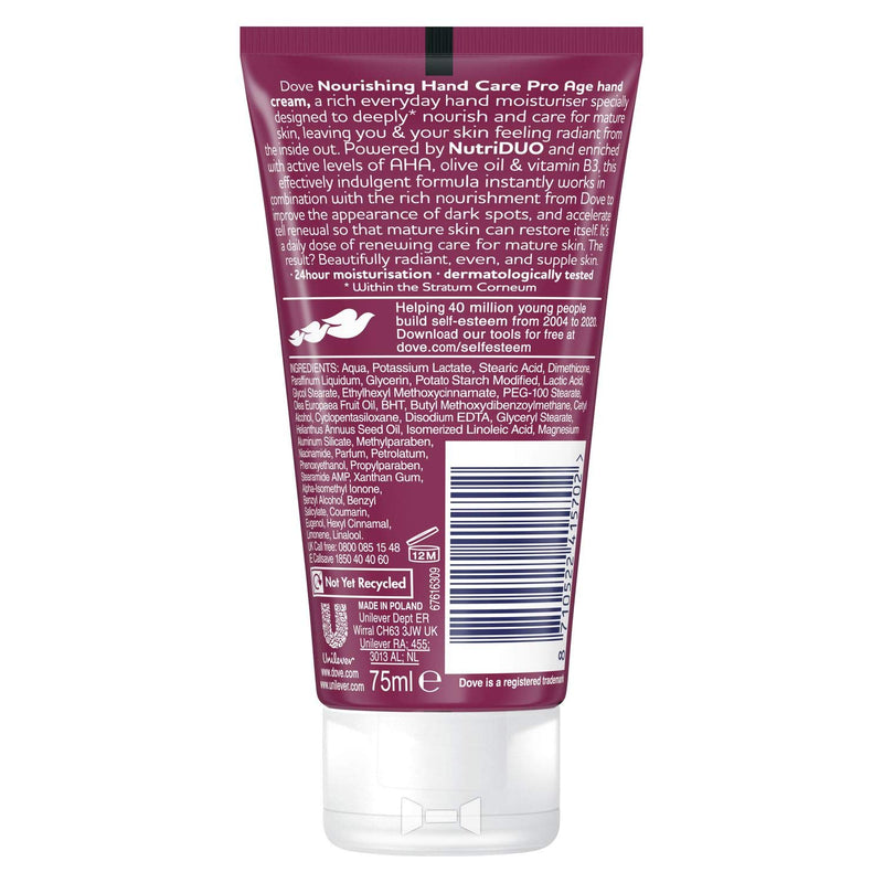 Dove Nourishing Hand Care Pro Age Hand Cream, 75 ml, Pack of 6 - NewNest Australia