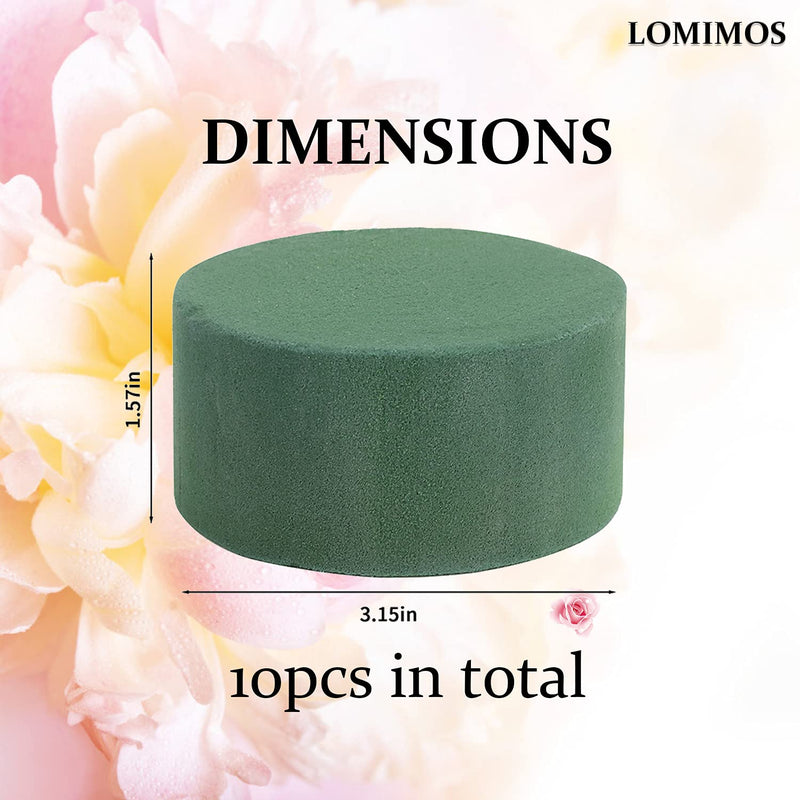 LOMIMOS 20PCS 3'' Round Floral Foam Bricks,Wet Florist Styrofoam Block Flower Arrangement Supplies for Craft Project 4*8cm - NewNest Australia