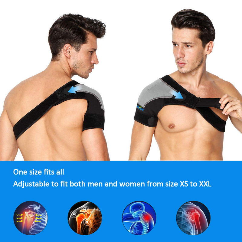 Shoulder Brace Adjustable Shoulder Support Bandage With Pressure Pad For Men/Women - Shoulder Pain Relief, Blown Interchangeable Joint, Labrum Tear, Bursitis, Neoprene Shoulder Warmer - NewNest Australia