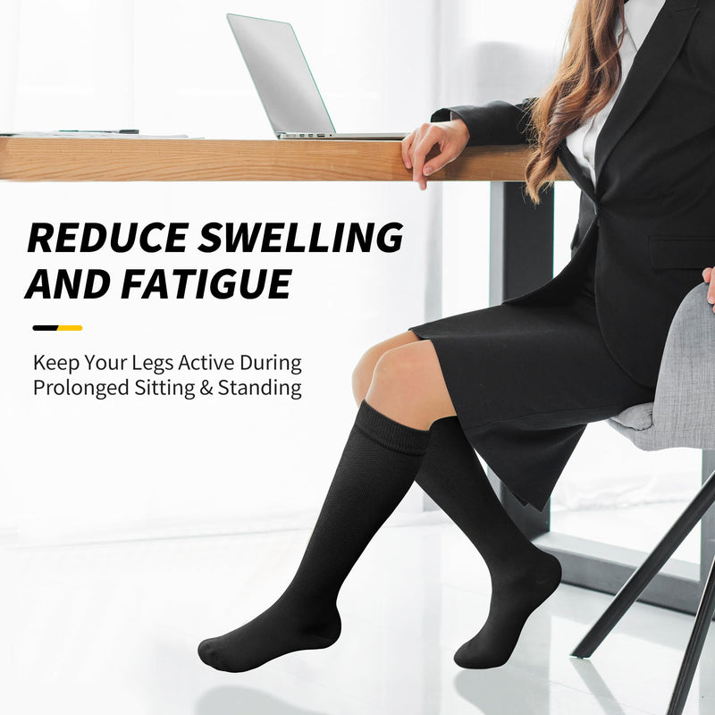 Cambivo 8 Pairs Of Compression Stockings For Men And Women, Support Stockings, Compression Socks 8-15 Mmhg For Recovery, Running, Flight, Work, Compression Socks For Daily Wear - NewNest Australia