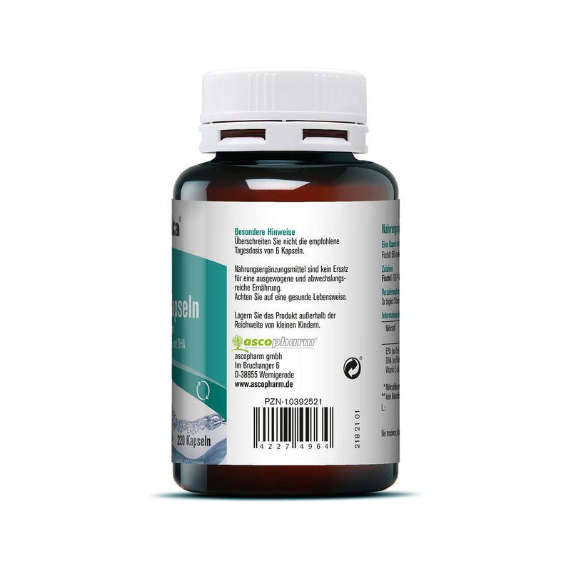 Sovita Omega 3 fish oil capsules, with highly unsaturated fatty acids EPA and DHA, high-dose dietary supplement, 220 capsules - NewNest Australia