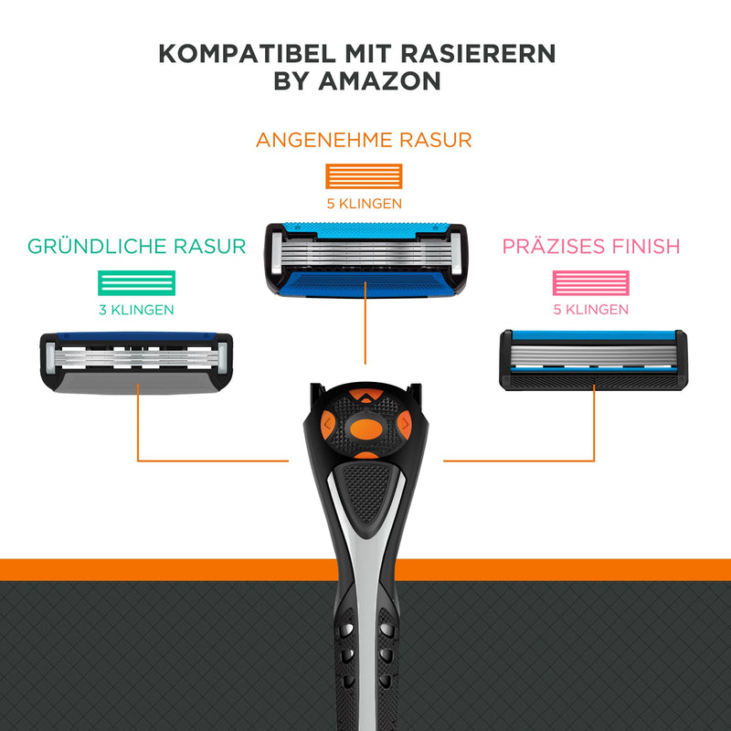 by Amazon Men's Razor with 5 Blades, Multi-Colour, 17 Piece Set, 1 Piece + 16 Refill Packs Modern - NewNest Australia