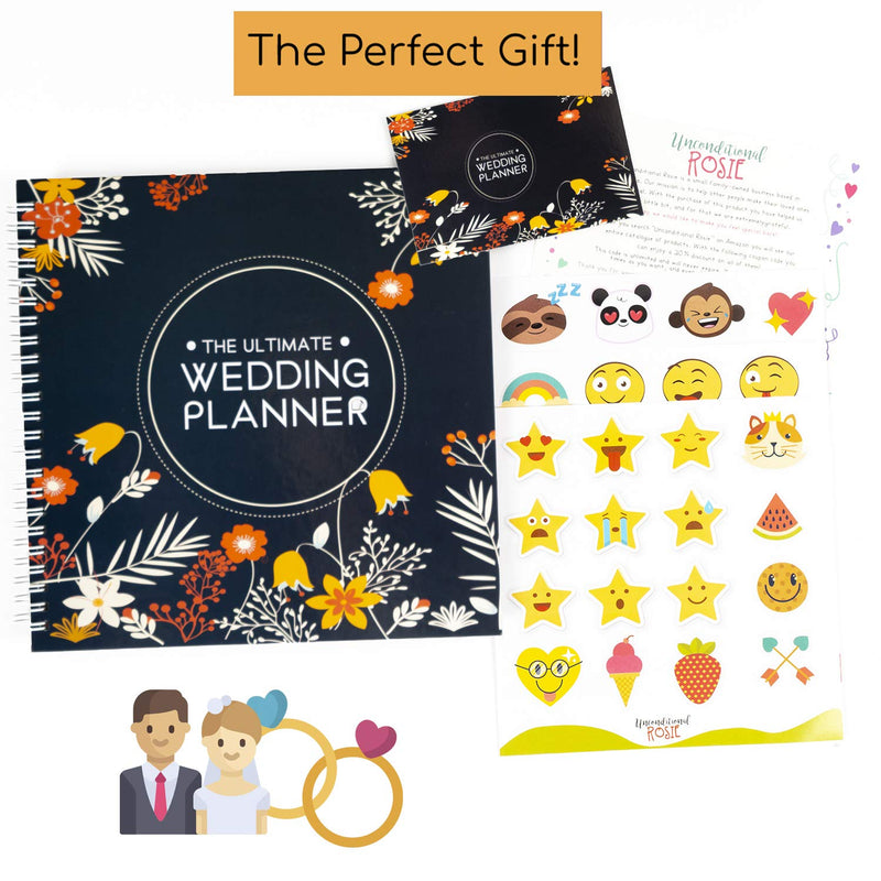 The Wedding Planner | A Complete 80 Pages Hardcover Organizer that Includes Checklists, Party Planner, Budget Organizer, Honeymoon and More | Wedding Planner Book and Organizer for The Bride | Wedding Gifts for Bride and Groom - NewNest Australia