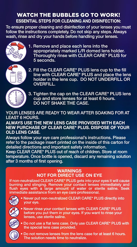 Clear Care Plus Cleaning Solution Travel Pack, No Flavor, 3 Fl Oz 3 Fl Oz (Pack of 1) - NewNest Australia