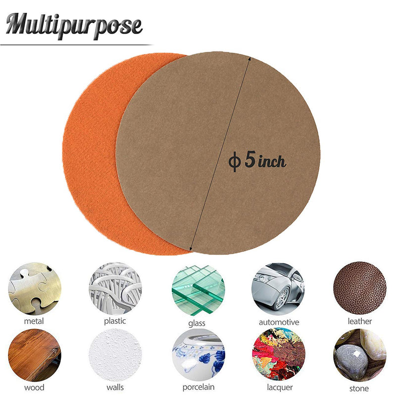 ADVcer 5 inch 35pcs Sanding Discs, Hook and Loop 2000-10000 Grit 7 Assortment Sandpaper, No Hole Wet and Dry Round Sand Paper Pad Assorted Set for Polishing Finishing Sander (#2k/2.5k/3k/4k/5k/7k/10k) 03. D5" 35pcs (2000 to 10000) - NewNest Australia
