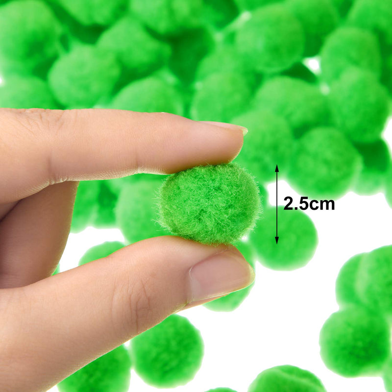 Shappy Christmas 500 Pieces 1 Inch Craft Pom Pom Balls for DIY Creative Crafts Decorations Kids Craft Project Home Party Holiday Decorations (Green) Fruit Green - NewNest Australia