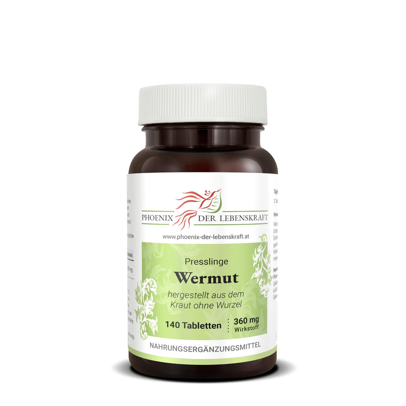 Wormwood Tablets, 600 Mg Active Ingredient (Artemisia Absinthium, Bitter Mugwort), 140 Tablets, Premium Quality, Made In Austria, Tablets Instead Of Capsules, Vegan - NewNest Australia