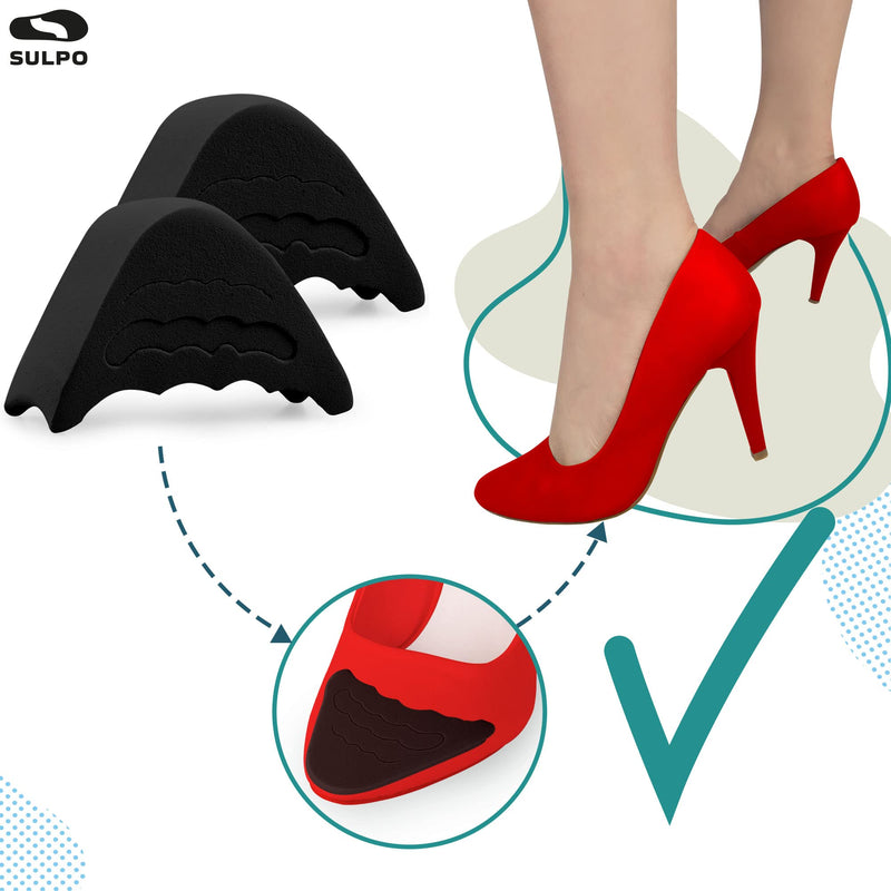 SULPO insoles for shoes that are too big set - 3 pairs of heel pads 3 pairs of toe fillers - shoe reduction - heel holder, toe protector - heel pad, heel shoe pad, shoe filler black - NewNest Australia