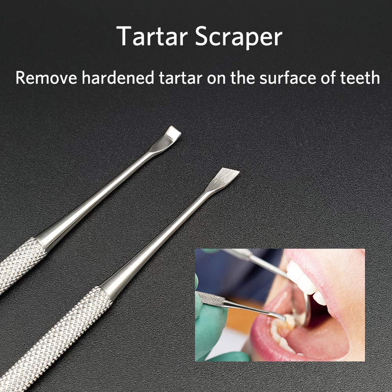 Professional Dental Tools, Langsum Stainless Steel Teeth Cleaning Tools for Dentist, Personal Using, Pets, Dental Hygiene Kit with Dental Scaler Pick, Tooth Tartar Scraper Remover and Storage Box - NewNest Australia