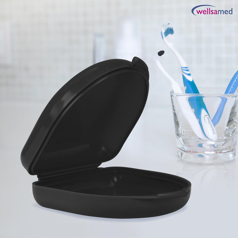 Wellsamed KFO splint box Classic, black, for storing braces or dental splints - NewNest Australia