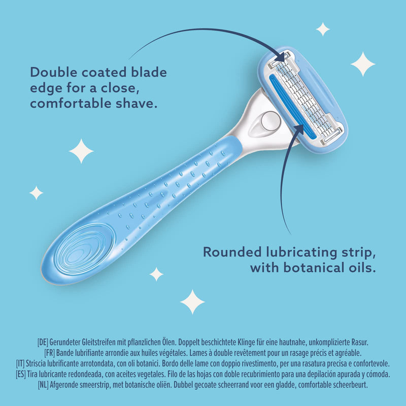 by Amazon for women, 5-blade razor, 8-piece set, 1 piece + 7 refills, blue 1 piece (1 pack) 1 razor + 7 refills - NewNest Australia