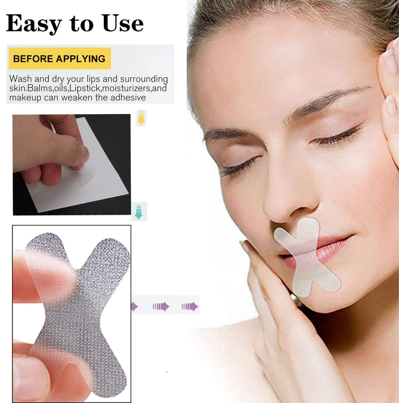 Sleep Strips Mouth Band, Adhesive Tape For Better Nose Breathing, Anti-Snoring Bands For Adults, Anti-Snoring Patch, Nose Stickers, Anti-Snoring Tapes, Less Mouth Breathing And Snoring Pack Of 120 - NewNest Australia