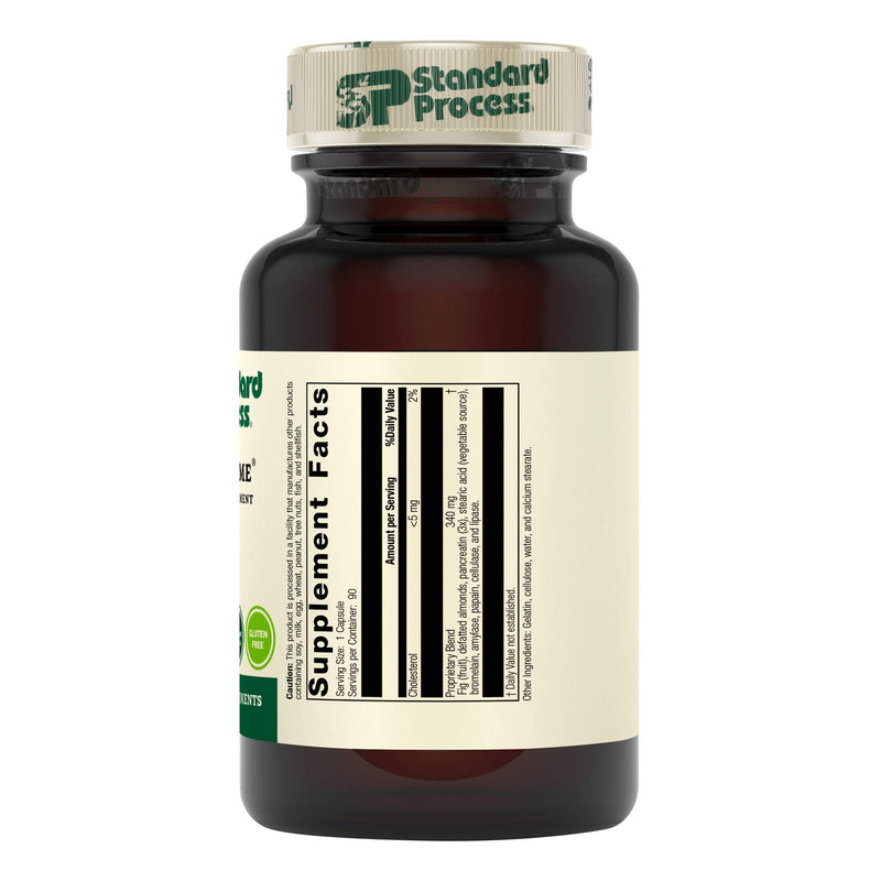 Standard Process Multizyme - Whole Food Pancreas Support, Pancreatin Digestive Enzymes, Digestive Health and Pancreatic Enzymes with Cellulase, Papain, Amylase, Lipase and More - 90 Capsules 90 Count (Pack of 1) - NewNest Australia