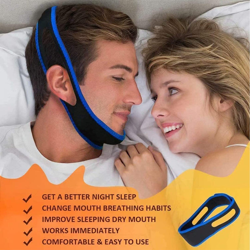 Viksaun Pack Of 2 Anti Snoring Chin Straps, Sleeping Aid Anti-Snoring, Snoring Device For Reduction Of Snoring, Professionally Effective Helps Against Snoring, Health Care Tools For Women Men (Pack Of 2) - NewNest Australia