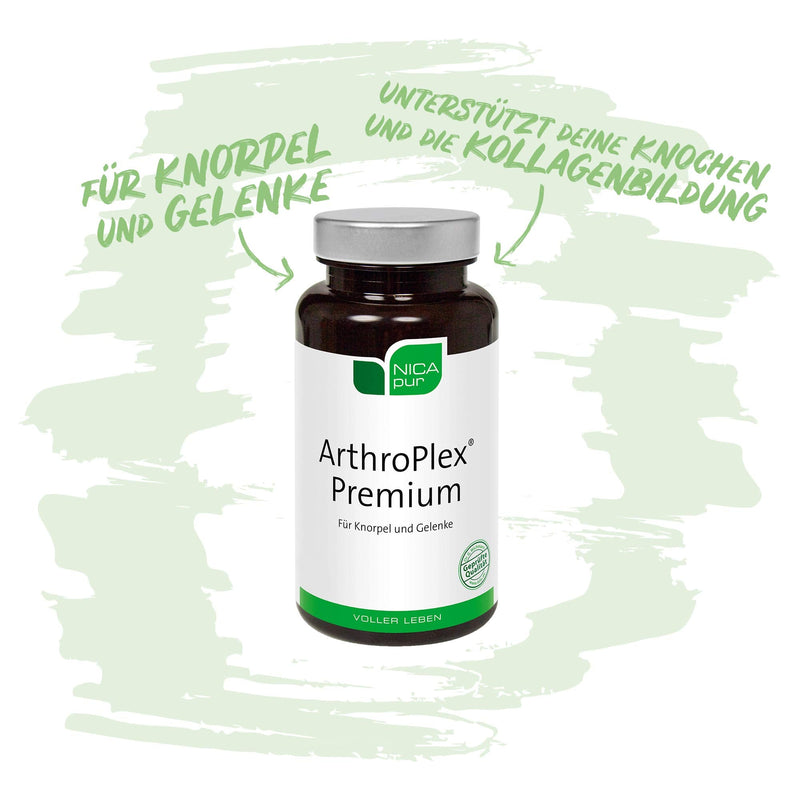 Nicapur Arthroplex Premium, For Cartilage And Joints, With The Special Complex Actijoy, Vitamins C And D, Manganese And Incense Extract, Pure Substance Without Additives, 60 Capsules - NewNest Australia