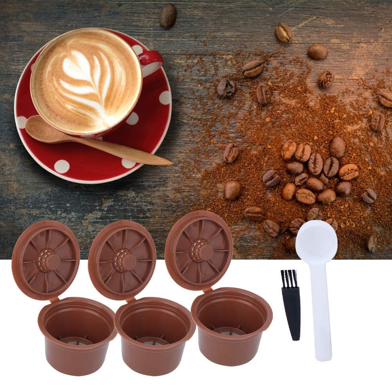 Coffee Capsule Filter Cup Brush Spoon Kit Reusable Refillable Capsules Plastic Seal Pods Practical Accessory Fit for Caffitaly - NewNest Australia