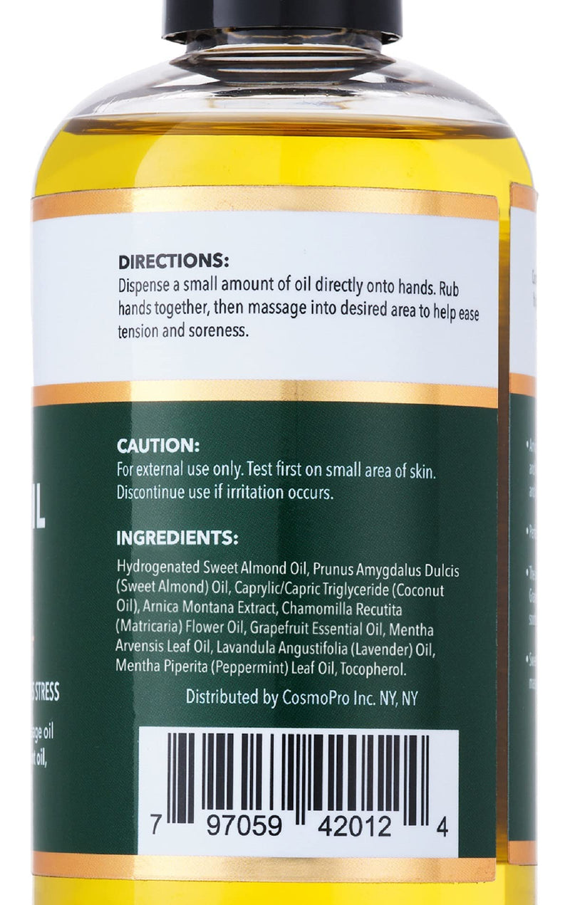 Cosmetasa Sore Muscle Massage Oil - 8.8 oz Soothes Muscle and Joint Pain with Arnica Extract, Peppermint, Chamomile, and Lavender Oil 8.8 Ounce (Pack of 1) - NewNest Australia