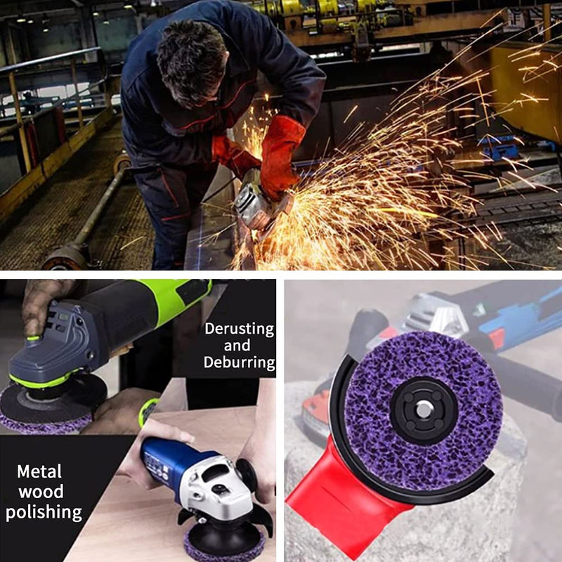 U/B 5 PCS 4-1/2'' x 7/8'' Strip Discs Stripping Wheel Abrasive Tools for Angle Grinders Clean, Remove Paint Rust Welds and Oxidation, Purple - NewNest Australia