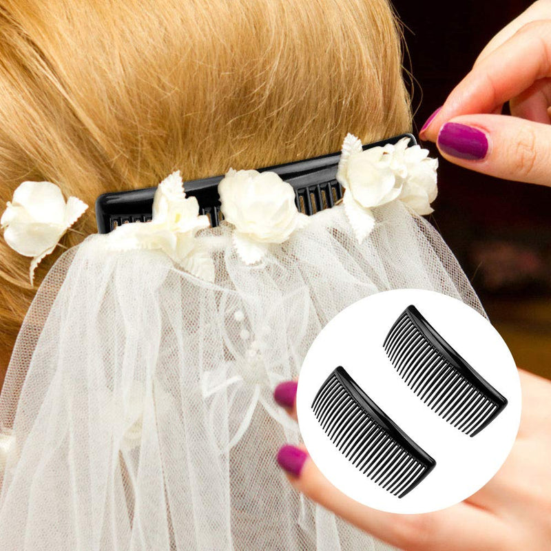 24 PCS Hair Comb Slides Women Teeth Hair Combs Plastic Comfortable Hold Hair Well Hair Comb Slides For Women Girls Securing a French Twist Updo Black 29 Teeth - NewNest Australia