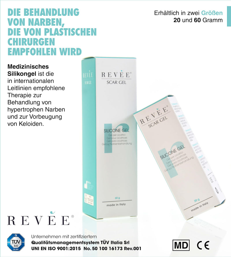 REVÉE Scar Gel Scar gel for face and body - scar ointment after surgery, silicone scar gel 100% medical, scar cream after surgery, transparent, odorless, quick absorption, scar cream 20 g - NewNest Australia