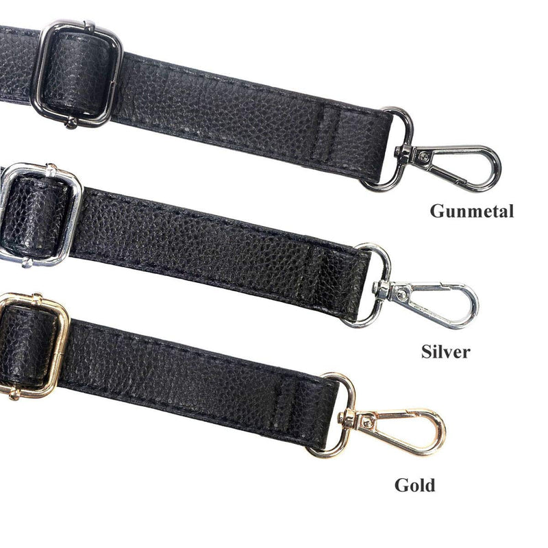 Beaulegan Purse Strap Replacement - Full Grain Microfiber Leather - 59 Inch Long Adjustable for Crossbody Shoulder Bag - 0.5 Inch Wide, Black/Gold Gold Clasp - NewNest Australia