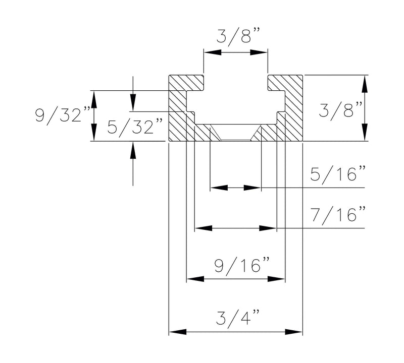 POWERTEC 71065 Double-Cut Profile Universal T-Track with Predrilled Mounting Holes, 24" 1PK - NewNest Australia