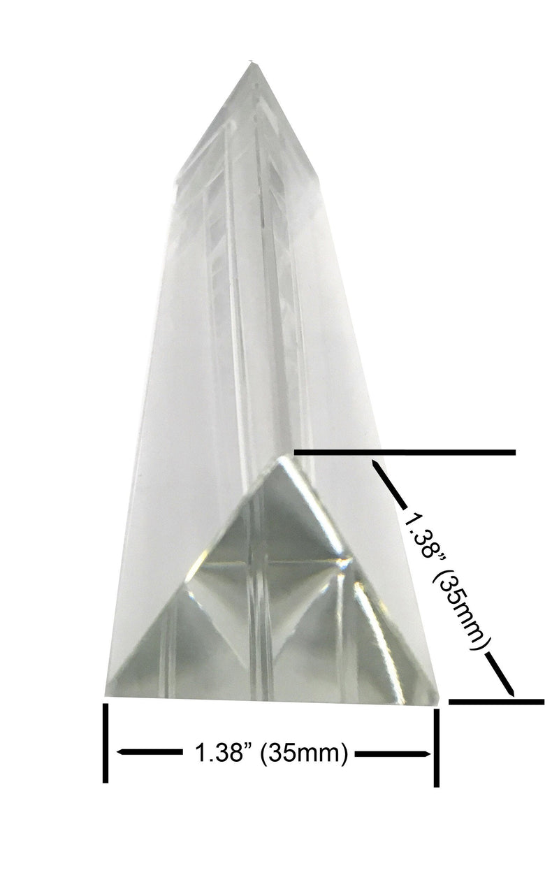 Amlong Crystal 2.5 inch Optical Glass Triangular Prism for Teaching Light Spectrum Physics and Photo Photography Prism, 60mm - NewNest Australia