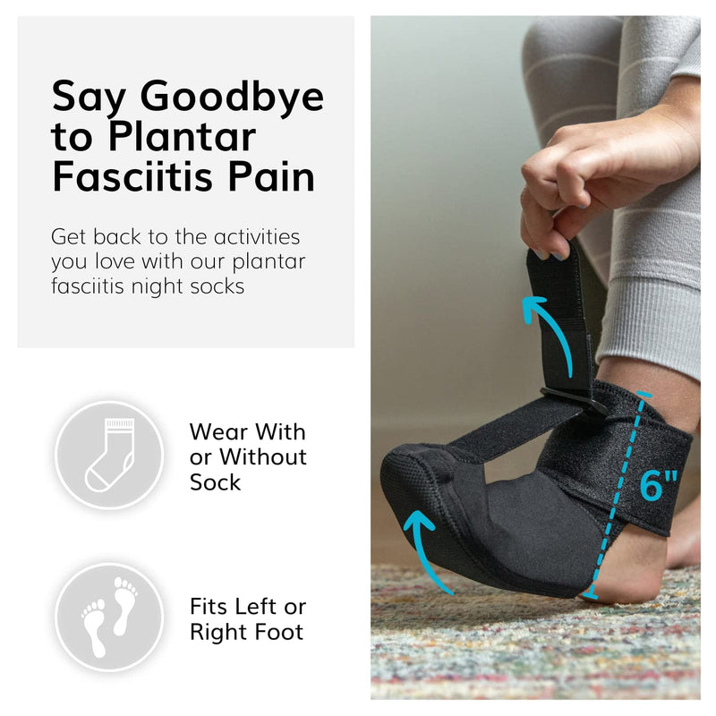 BraceAbility Plantar Fasciitis Night Socks | Soft Stretching Boot Splint for Sleeping, Achilles Tendonitis Foot Support & Heel Pain Relief Compression Sleeve (Large) Large - NewNest Australia