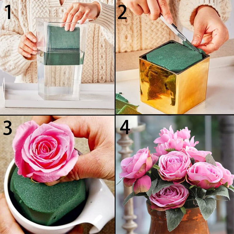 KIMOBER Wet Floral Foam Bricks,Green Styrofoam Foam Blocks for Flower Arrangement, Wedding,Party Decoration, Pack of 10 10pcs Wet - NewNest Australia