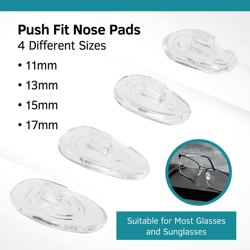 Glasses Nose Pads Push-In Silicone Teardrop Shape Pack of 10 Pairs 15mm by Sports World Vision 10 Pairs 15mm Push Fit - NewNest Australia