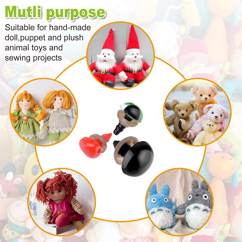 ASTARON 1028 Pcs Plastic Safety Eyes and Noses Kit with Washers for Doll Plush Animal Craft Making,Assorted Size - NewNest Australia