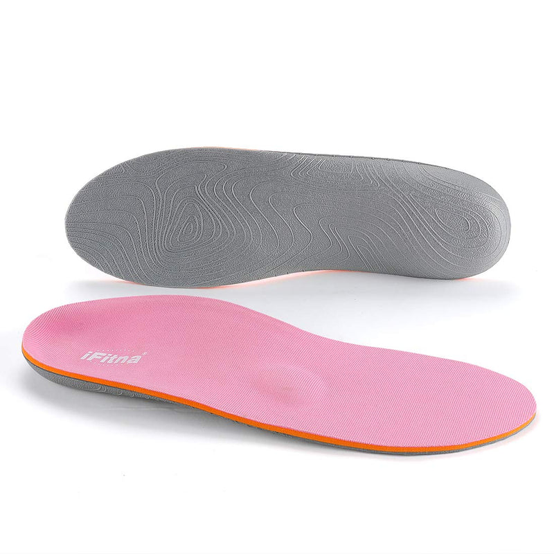 Orthotic Insoles Arch Support Full Length Inserts Metatarsal Pinnacle Plus for Flat Feet,Metatarsalgia, Plantar Fasciitis, Heel Pain, Big Toe, Pain Forefoot Pain(Size:UK-4,Length:9.05",Pink) UK-4-23CM--9.05" Pink - NewNest Australia