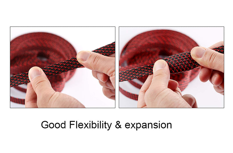 100ft - 1/2 inch PET Expandable Braided Sleeving – Blackred – Alex Tech braided cable sleeve 1/2"-100ft - NewNest Australia