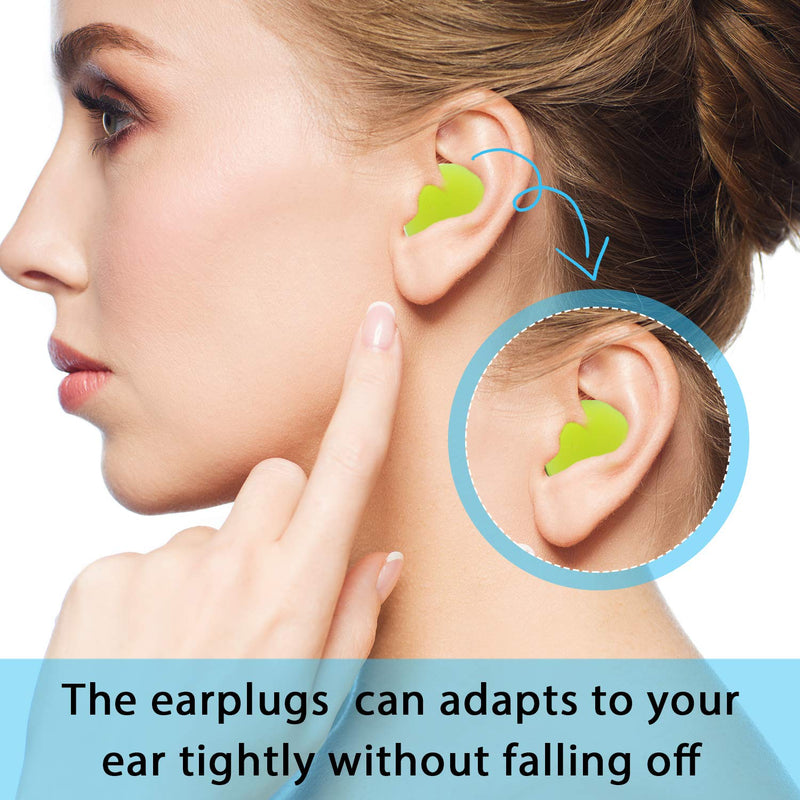 36 Pairs Gel Ear Plugs Reusable Silicone Earplugs Waterproof Swimming Earplugs Noise Cancelling Ear Plugs for Adults Kids Ear Plugs for Swimming Sleeping Snoring Studying (White, Blue, Green) White, Blue, Green - NewNest Australia